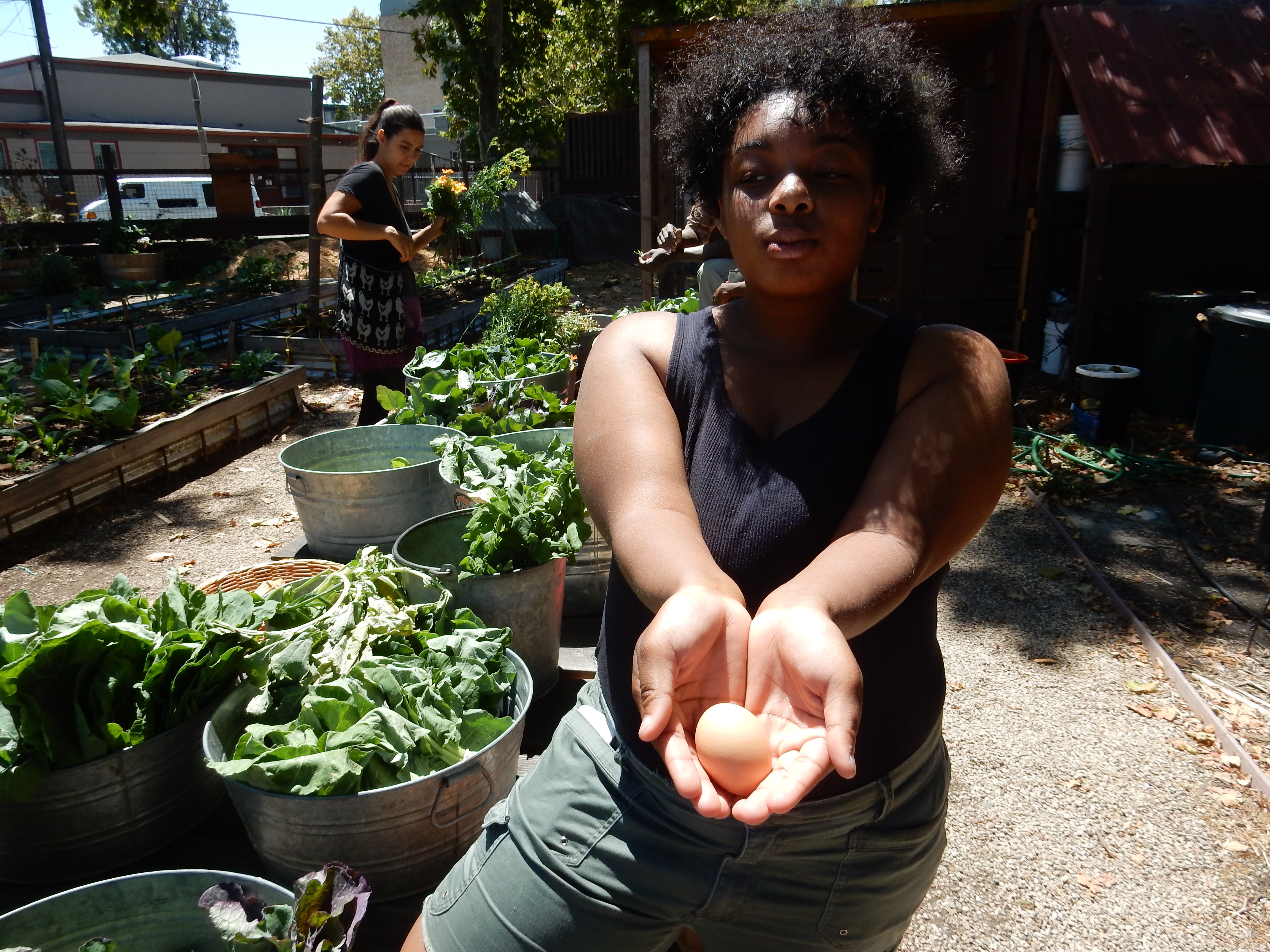 Rayahna at farm stand