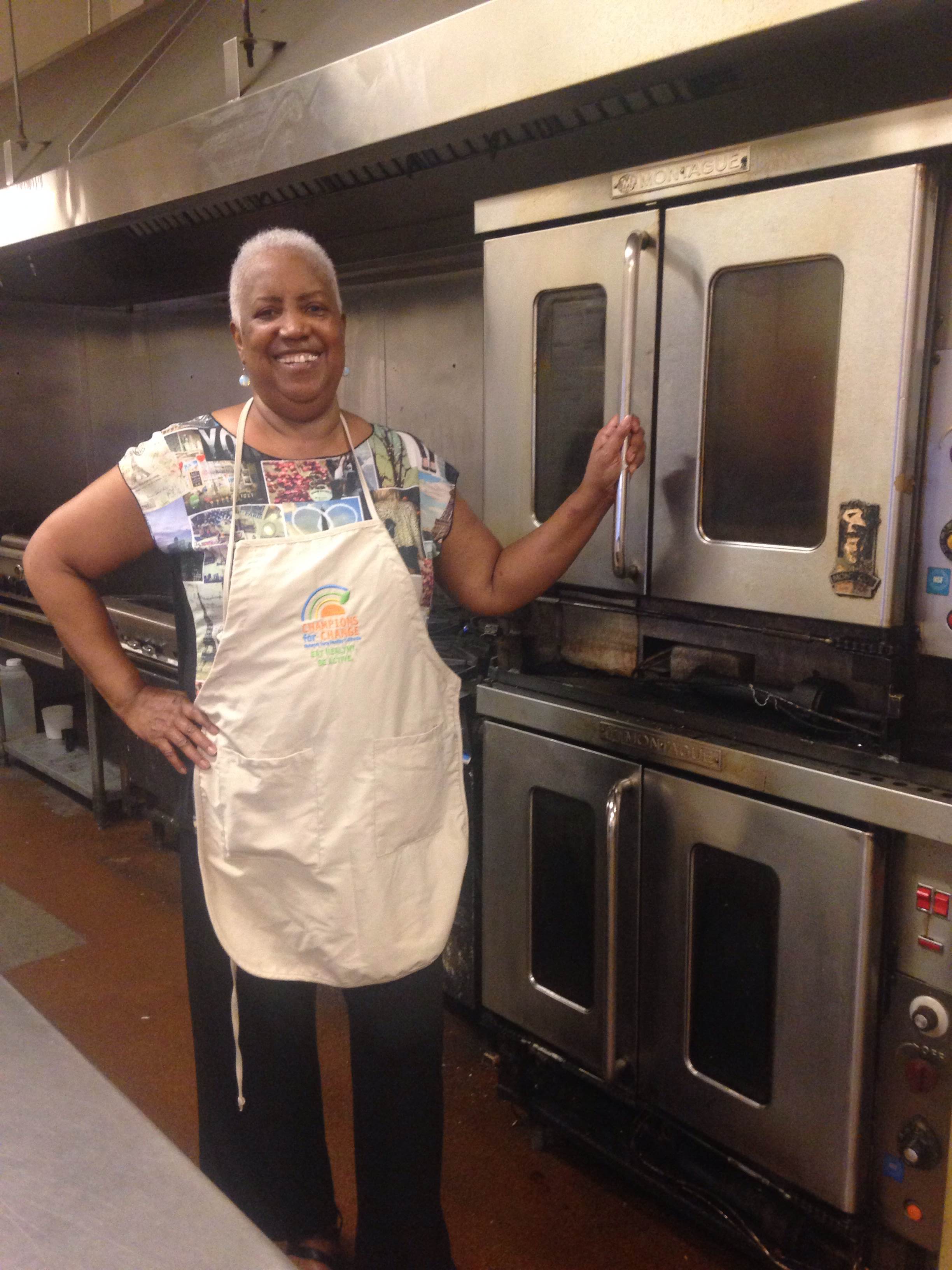 Backyard Gardner Iris Corina at a Cooking Matters class Backyard Gardener Iris Corina at a Cooking Matters class