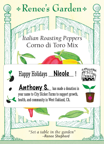 Personalized seedgram from City Slicker Farms