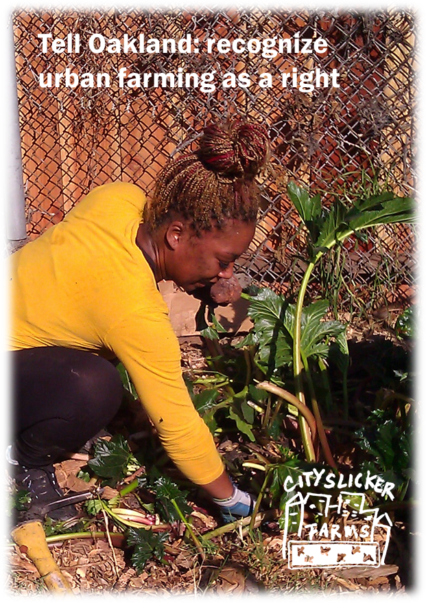 Tell Oakland: recognize urban farming as a right